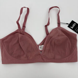 Knix Mesh Deep V Bra size XXXL+ Dusty Pink